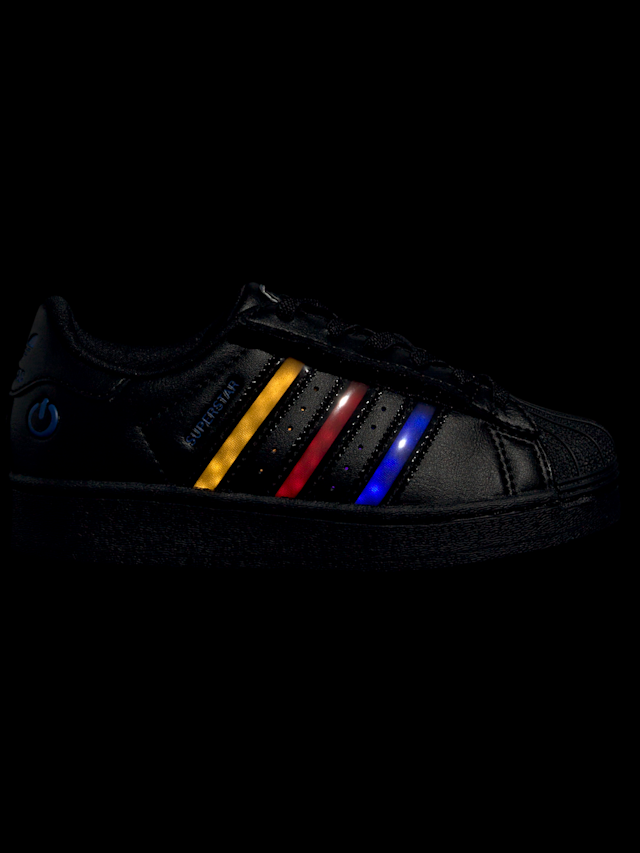 adidas Originals, Superstar LED Lights Comfort Closure Elastic Lace Children, black, Image 9 of 9