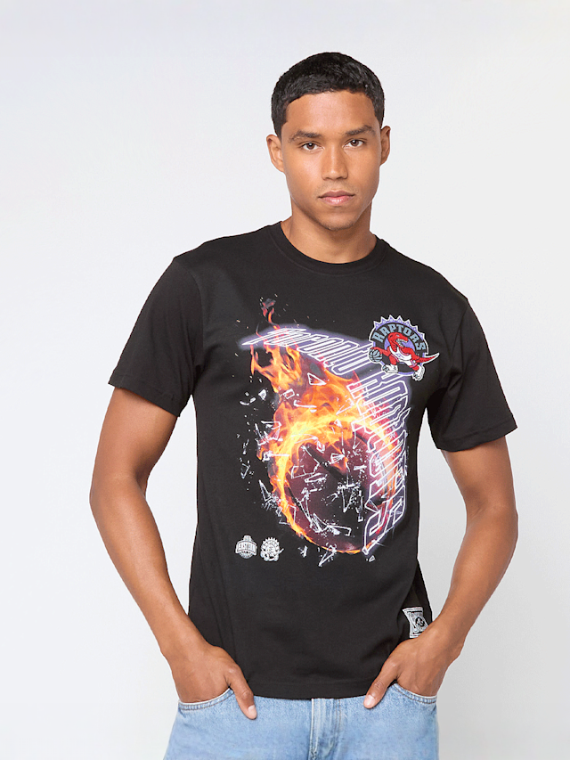 Mitchell & Ness, NBA Toronto Raptors HWC Blaze Graphic Tee, black, Image 1 of 5