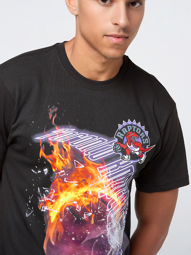Mitchell & Ness, NBA Toronto Raptors HWC Blaze Graphic Tee, black, Image 3 of 5