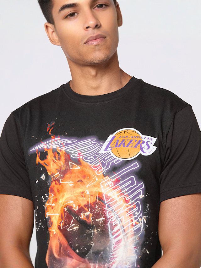 Mitchell & Ness, NBA Los Angeles Lakers HWC Blaze Graphic Tee, black, Image 3 of 4