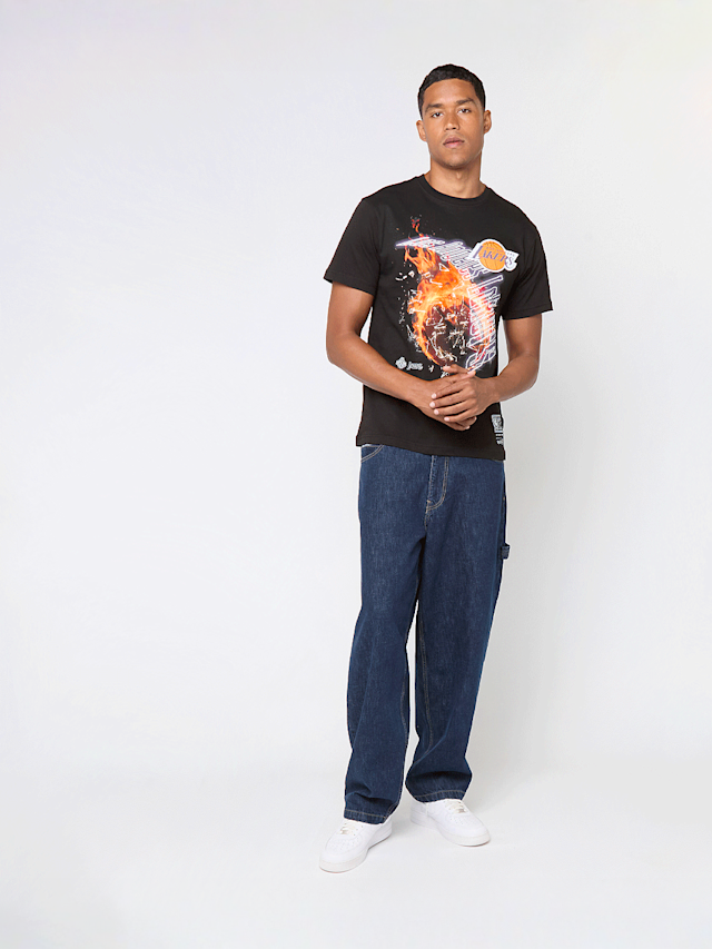 Mitchell & Ness, NBA Los Angeles Lakers HWC Blaze Graphic Tee, black, Image 4 of 4
