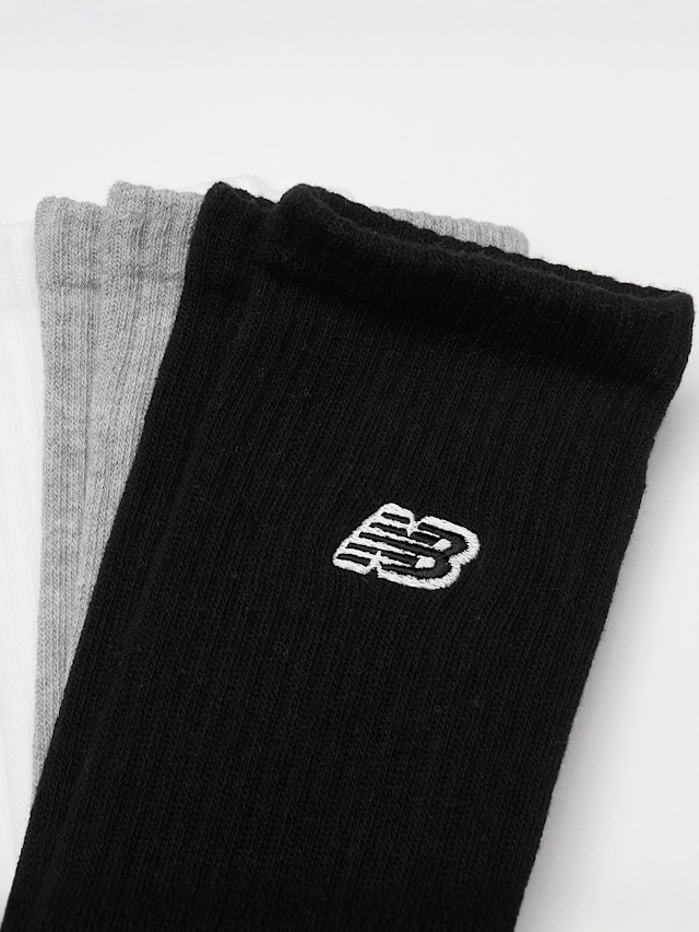 New Balance, 3 PACK - Black Patch Logo Crew, multi-colour, Image 2 of 2