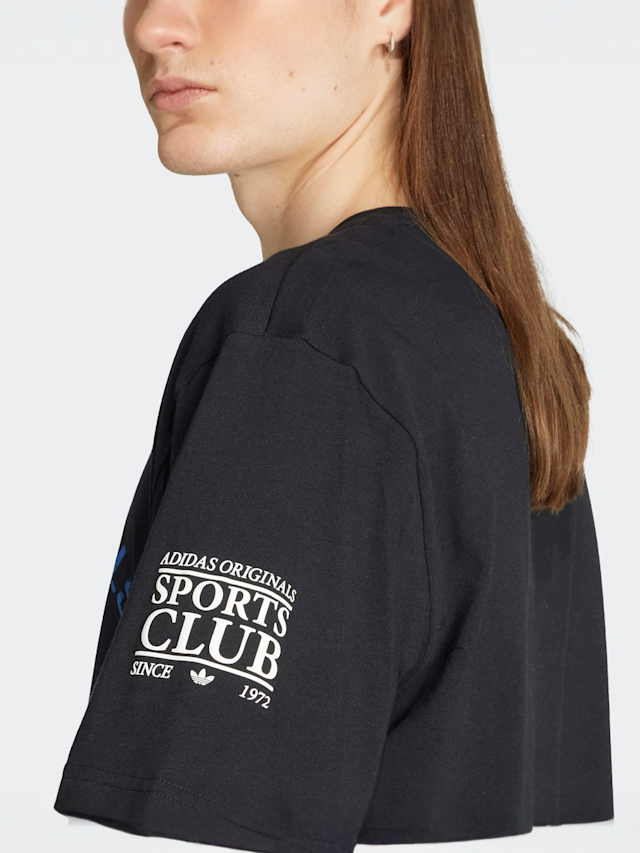 adidas Originals, 90s Football Tee, black, Image 4 of 5