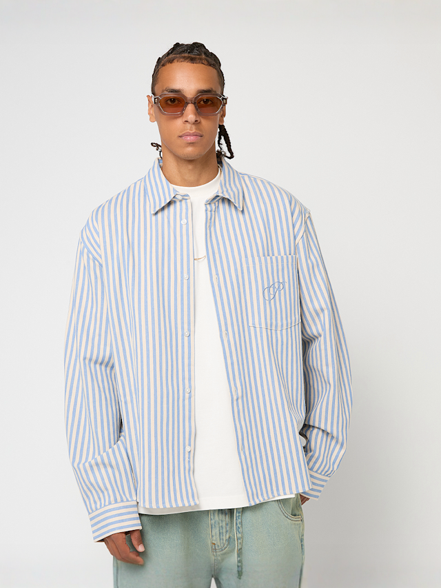 Prohibited, Striped Vacation Shirt, blue, Image 1 of 4