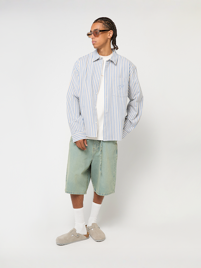 Prohibited, Striped Vacation Shirt, blue, Image 4 of 4