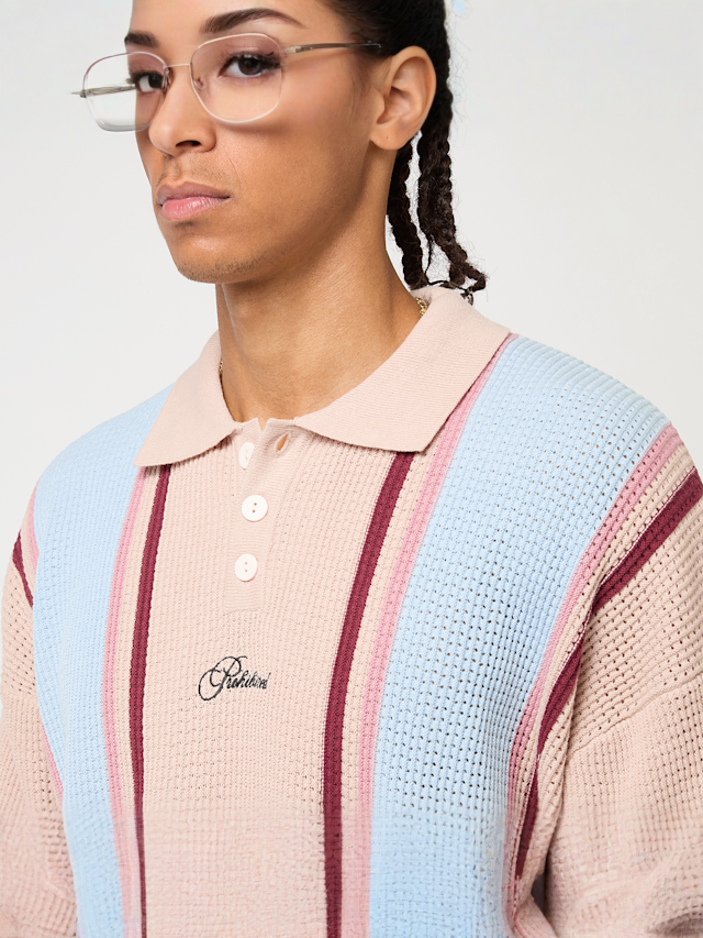 Prohibited, Charlies Knitted Polo, multi-colour, Image 3 of 4