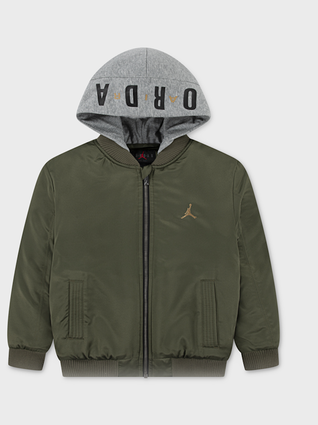 Jordan, Big Logo Hooded Bomber, green, Image 1 of 4