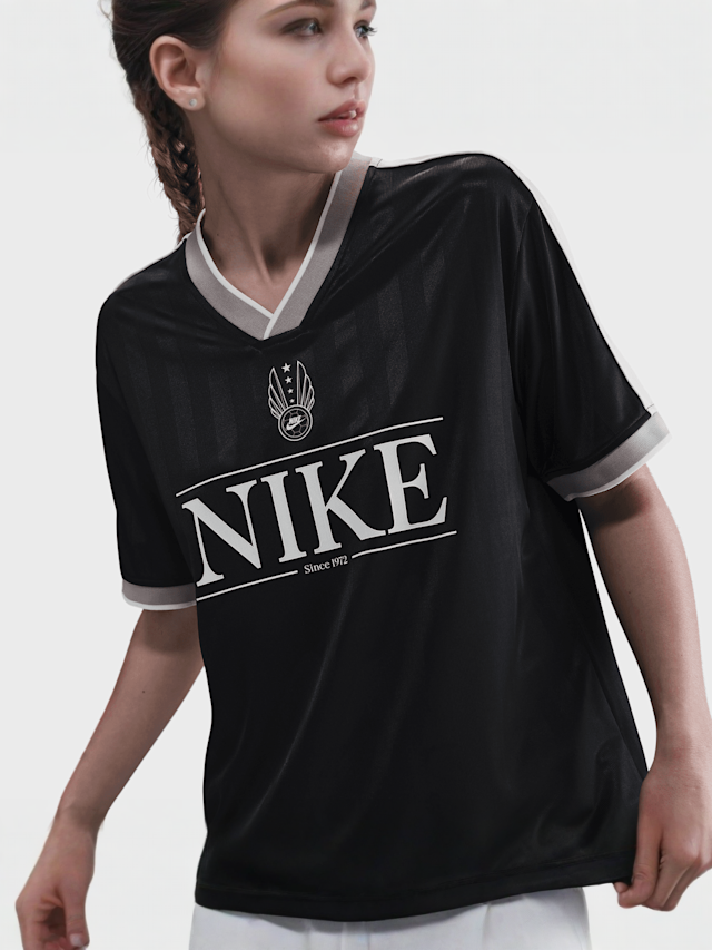 Nike, Sportswear V Neck Jersey, zwart, Afbeelding 3 van 4