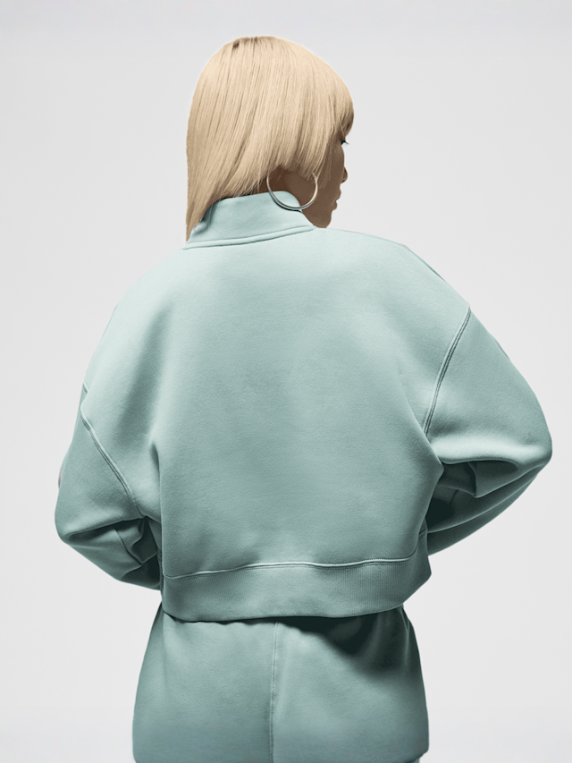 Jordan, Brooklyn Fleece Quarter-Zip Top, turquoise, Image 2 of 5