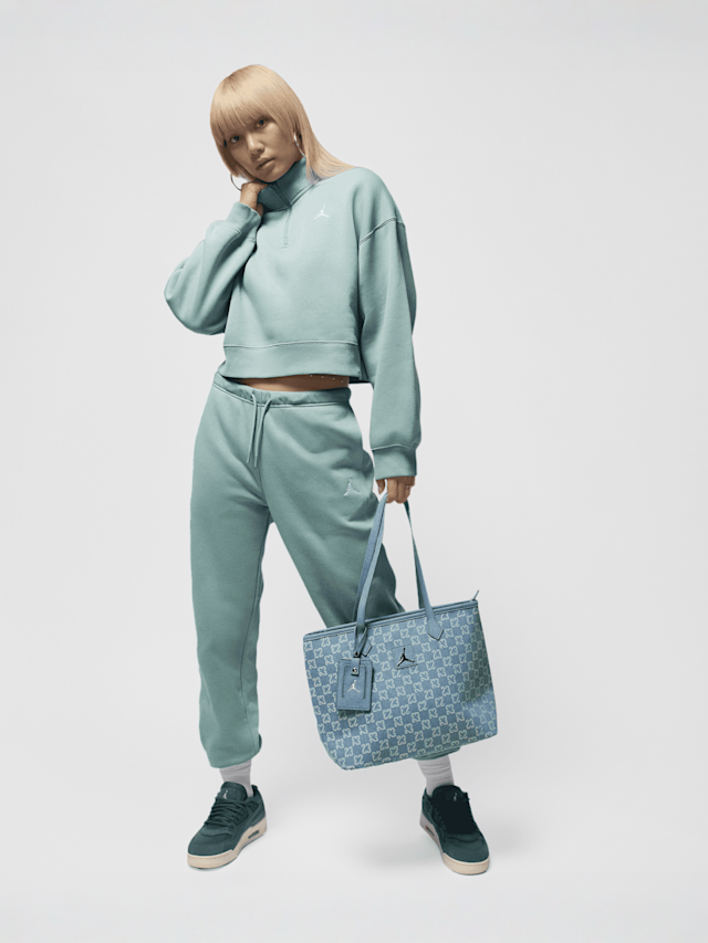 Jordan, Brooklyn Fleece Quarter-Zip Top, turquoise, Image 5 of 5