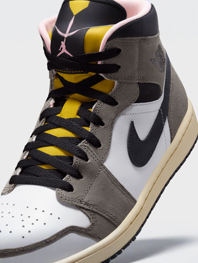 Jordan, Air Jordan 1 Mid SE summit white/blue chill-black, brown, Image 7 of 8