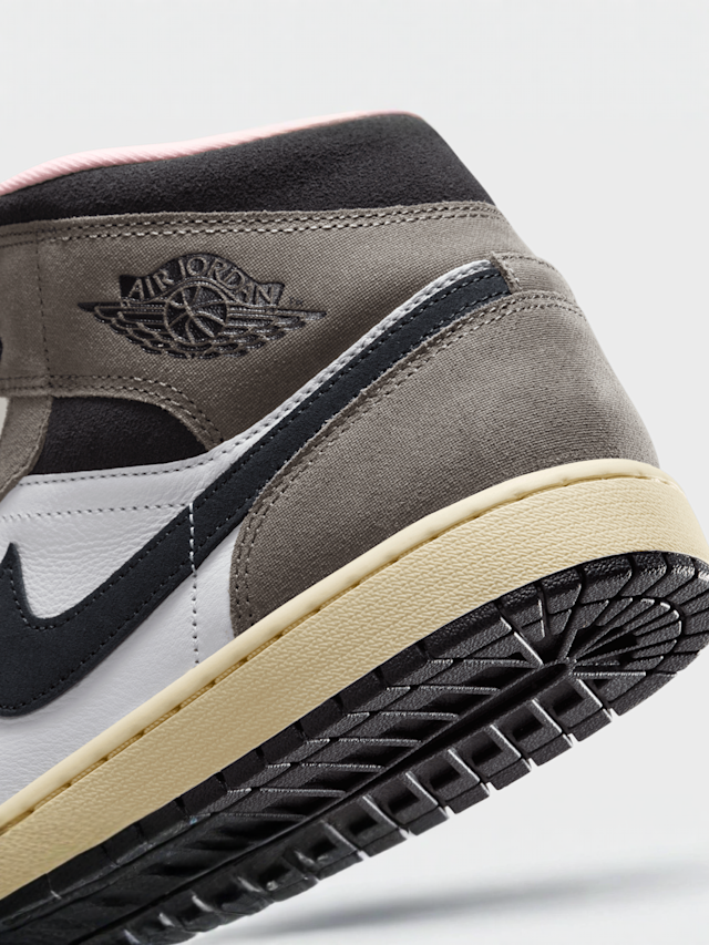 Jordan, Air Jordan 1 Mid SE summit white/blue chill-black, brown, Image 8 of 8