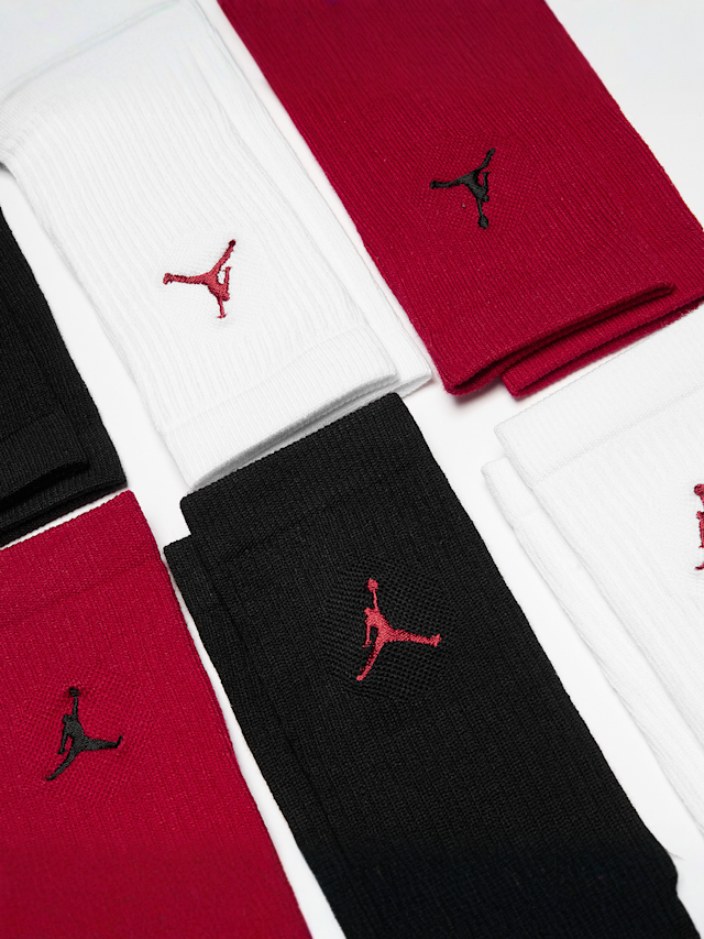 Jordan, 6 PACK - Everyday Cushioned Crew Socks, multi-colour, Image 2 of 2