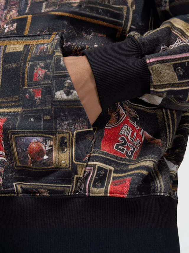 Jordan, All Over Print Fleece Hoodie, black, Image 5 of 7