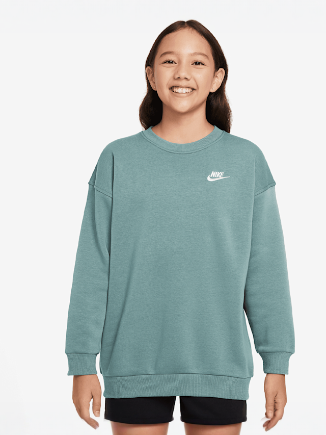 Nike, Sportswear Club Fleece Oversized Crew, groen, Afbeelding 1 van 3