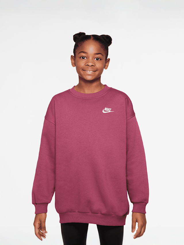 Nike, Sportswear Club Fleece Oversized Crew, Pink, Image 1 of 3