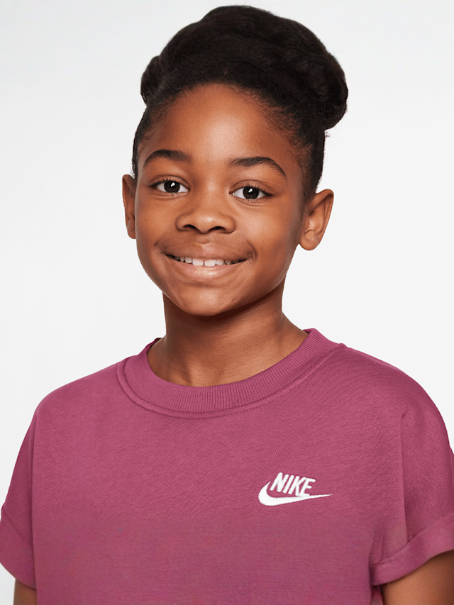 Nike, Sportswear Club Fleece Oversized Crew, Pink, Image 3 of 3