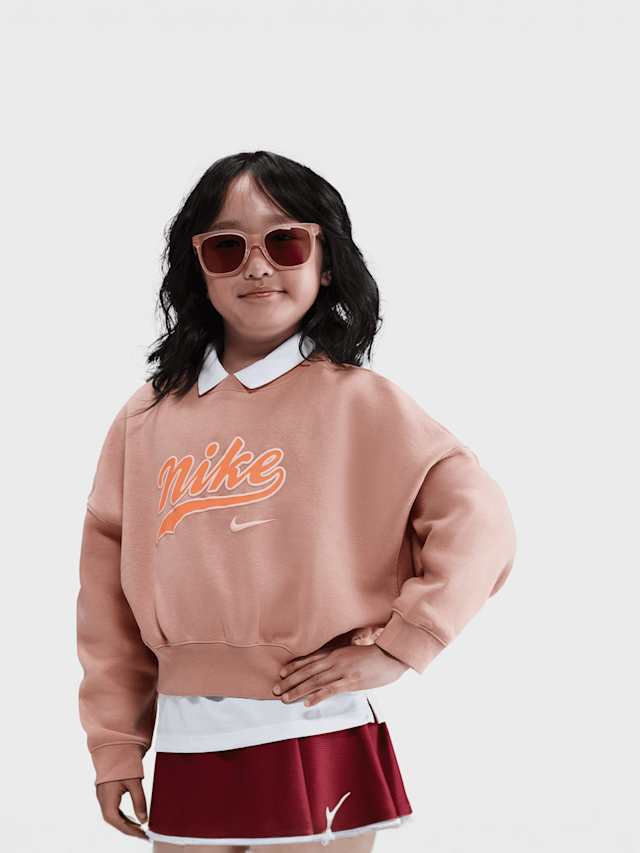 Nike, Sportswear Cropped Fleece Sweatshirt, light pink, Image 1 of 4