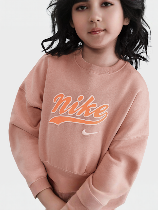 Nike, Sportswear Cropped Fleece Sweatshirt, light pink, Image 3 of 4