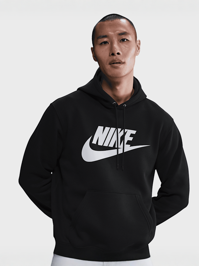 Nike, Club Fleece Hoodie, zwart, Afbeelding 1 van 4