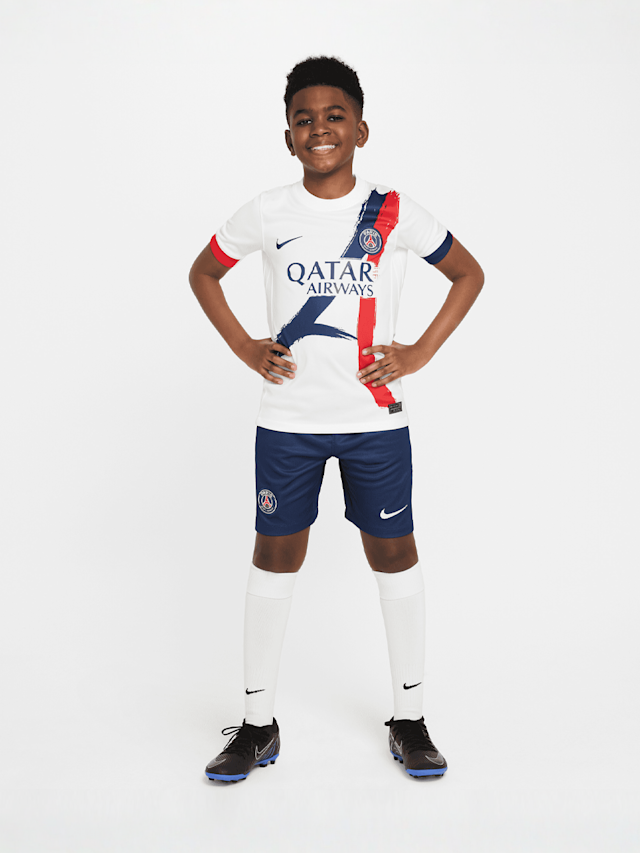 Nike, Paris Saint-Germain Nike Kids Away Stadium 2024/25, white, Image 8 of 8