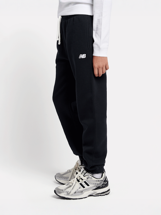 New Balance, Boys Brush Back Small Logo Joggers, black, Image 2 of 5