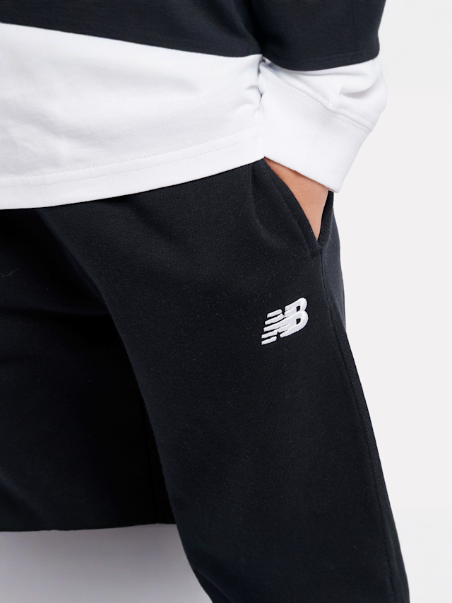 New Balance, Boys Brush Back Small Logo Joggers, black, Image 4 of 5