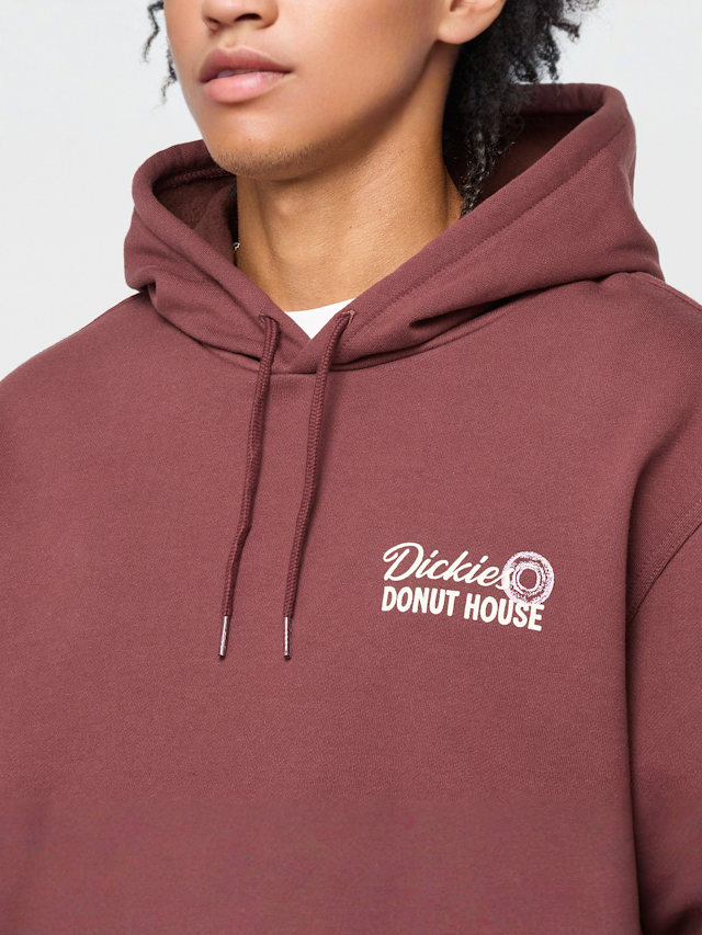 Dickies, DONUT HOUSE HOODIE andorra, red, Image 3 of 5