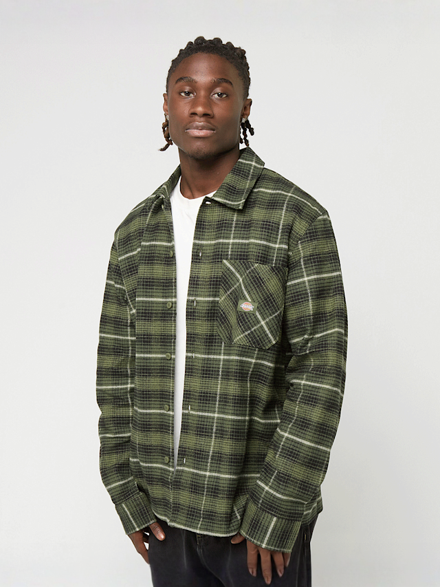 Dickies, Forest Check Shirt, green, Image 1 of 4