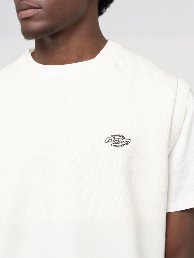 Dickies, SUMMERDALE SWEATER VEST egret, beige, Image 3 of 4