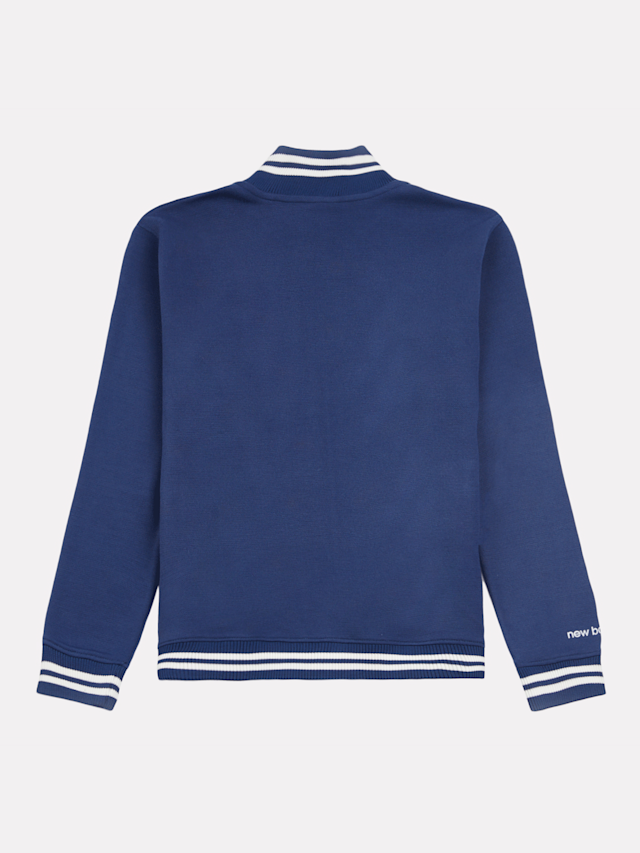 New Balance, Double Knit Full Zip Funnel Top, blue, Image 2 of 4