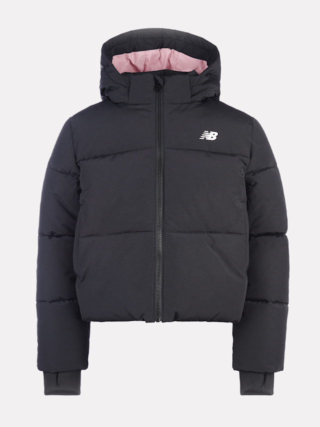 New Balance, Wide Baffle Puffer Coat, black, Image 1 of 5