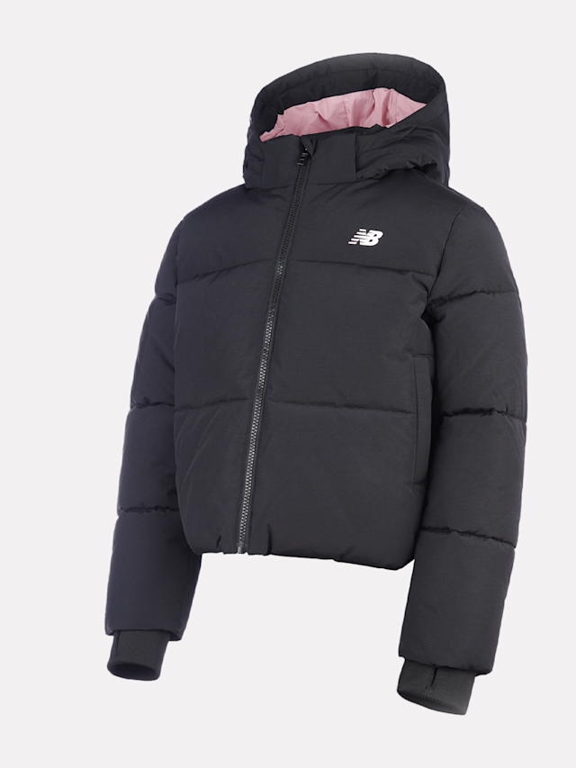 New Balance, Wide Baffle Puffer Coat, black, Image 2 of 5