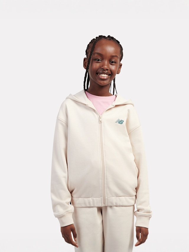 New Balance, Premium Borg Fleece Zip Thru Funnel, green, Image 1 of 7