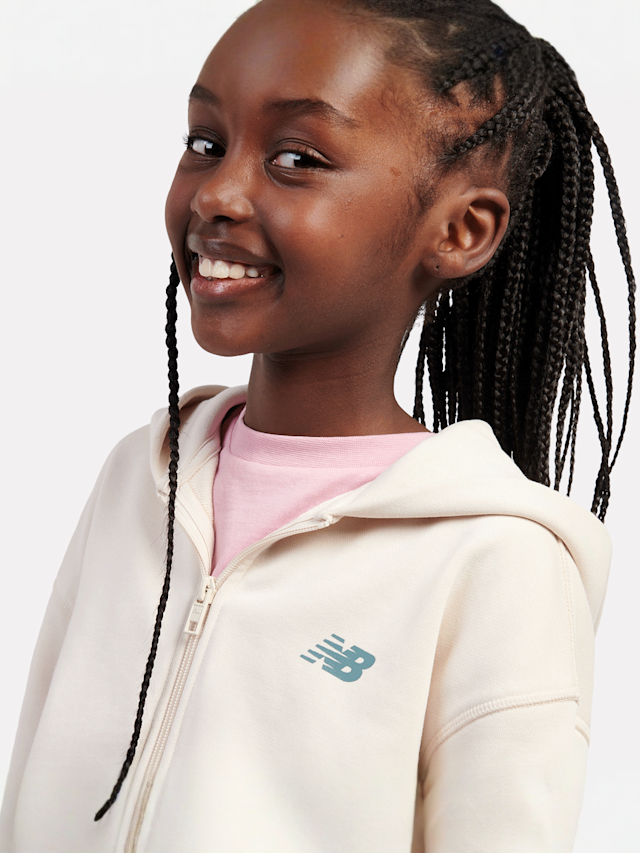 New Balance, Premium Borg Fleece Zip Thru Funnel, green, Image 4 of 7