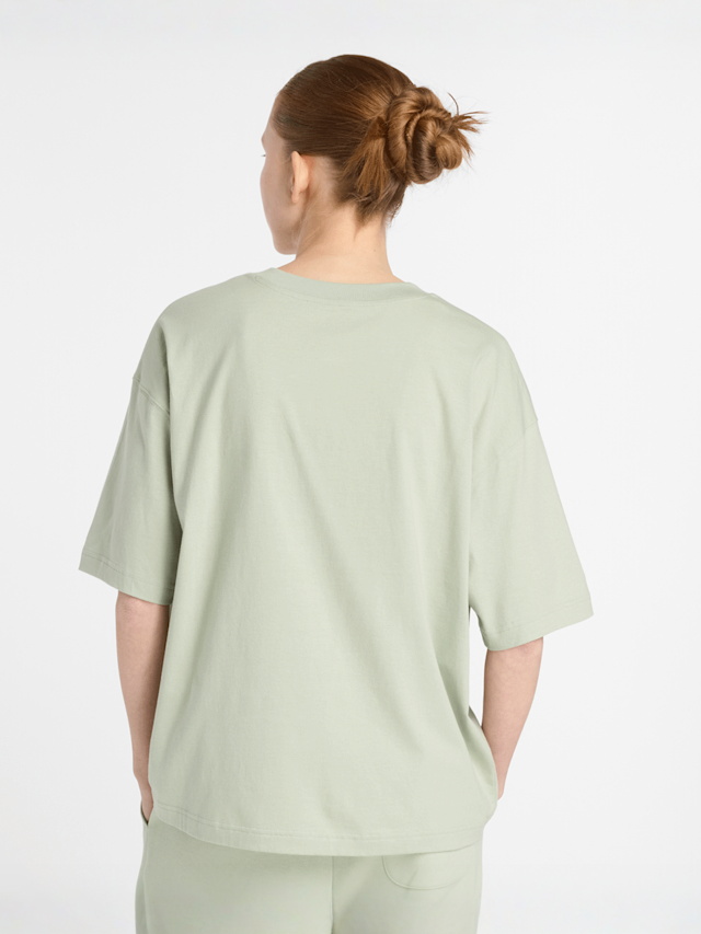 New Balance, Linear Heritage Oversized T-Shirt, green, Image 3 of 4