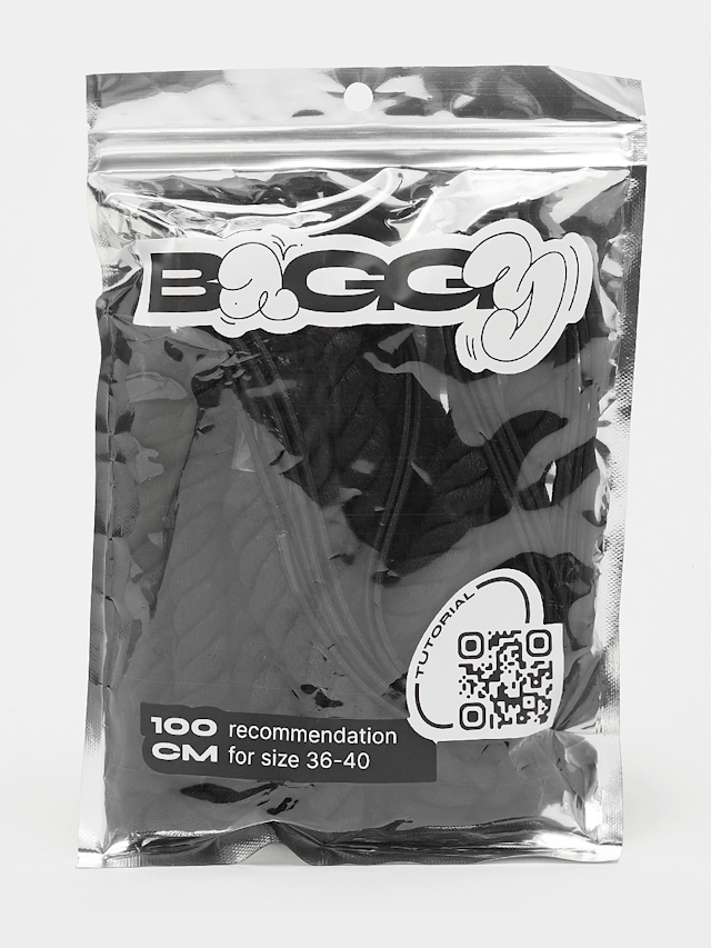 BAGGY, ROPE LACES 14mm SET 100cm, black, Image 1 of 2