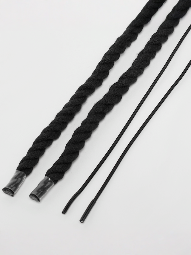 BAGGY, Rope Laces 10mm Set 100cm, black, Image 2 of 2