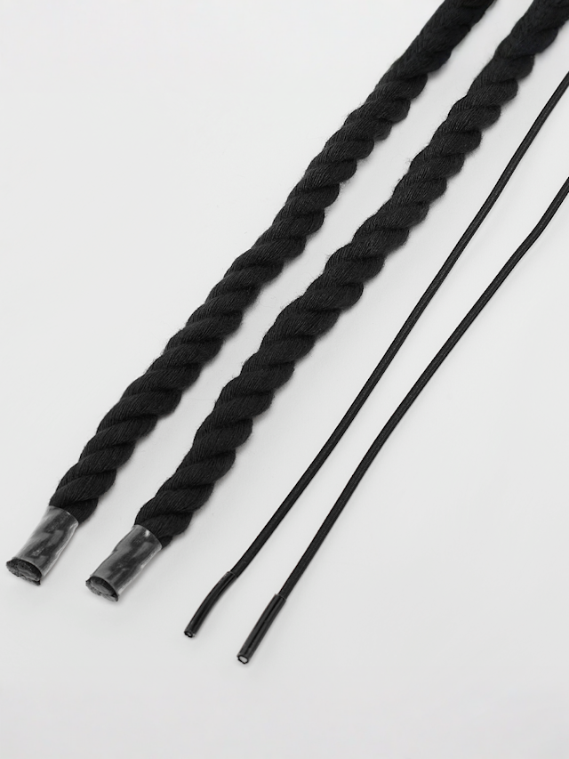 BAGGY, Rope Laces 10mm Set 120cm, black, Image 2 of 2