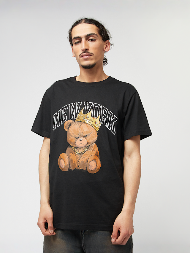 Mister Tee, NY Crowned Bear Tee, black, Image 1 of 4