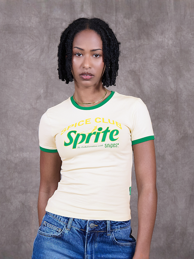 Sprite x SNIPES, Spice Club Baby Tee, beż, Obraz 1 z 4