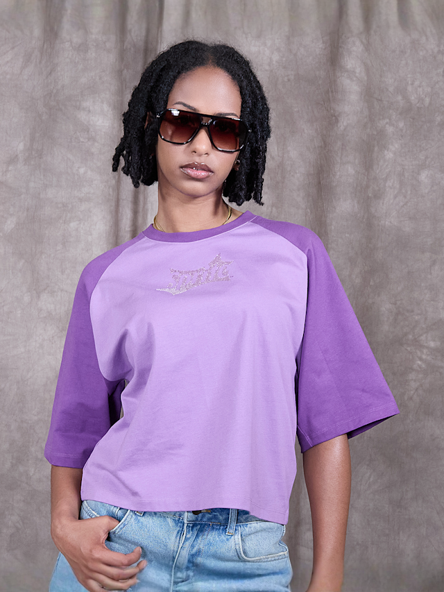 Sprite x SNIPES, Spark Oversized Raglan T-Shirt, fioletowy, Obraz 1 z 6