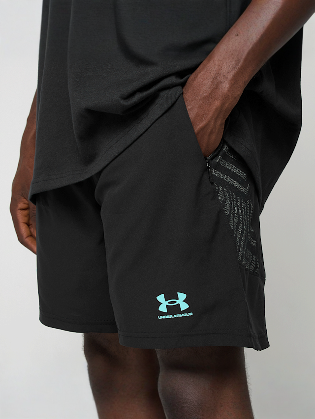 Under Armour, UA X MANSORY Challenger Shorts, zwart, Afbeelding 3 van 5