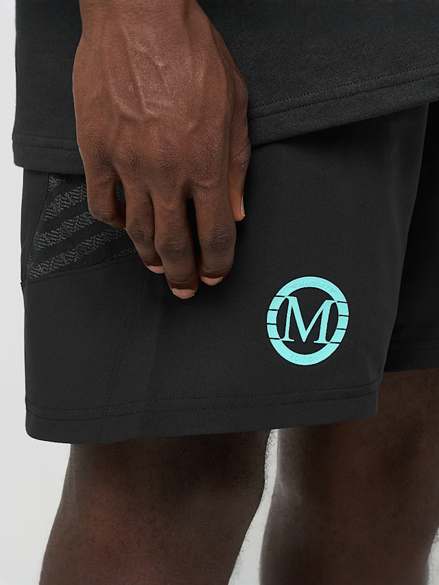 Under Armour, UA X MANSORY Challenger Shorts, zwart, Afbeelding 4 van 5