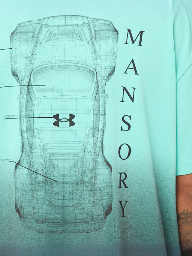 Under Armour, UA x Mansory Fade SS tropical tide / black / black, turquoise, Image 4 of 5