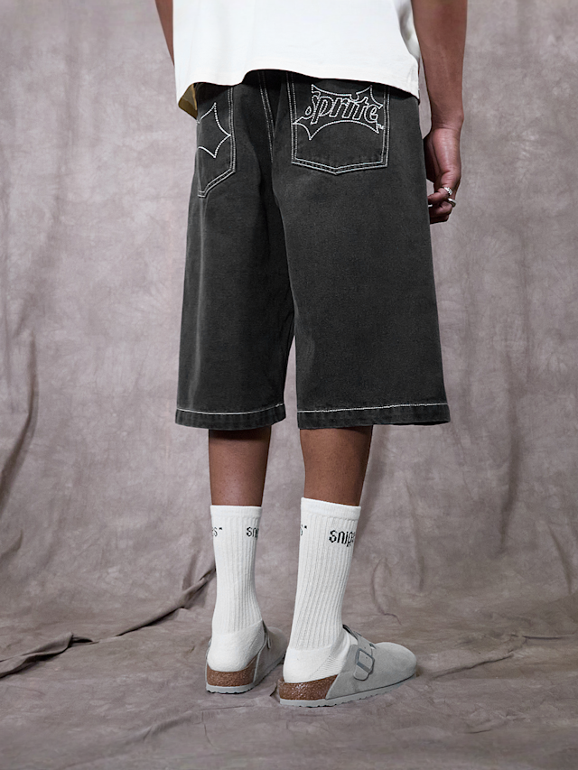 Sprite x SNIPES, Spark Denim Shorts, grey, Image 2 of 6