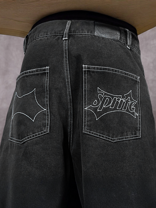 Sprite x SNIPES, Spark Denim Shorts, grey, Image 4 of 6