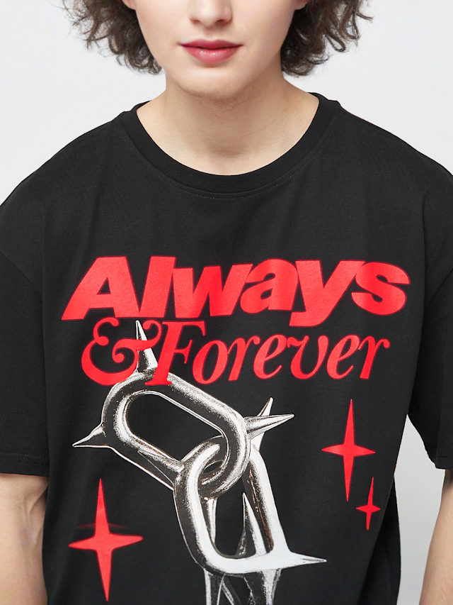 Mister Tee, Always & Forever Oversize Tee, black, Image 3 of 4