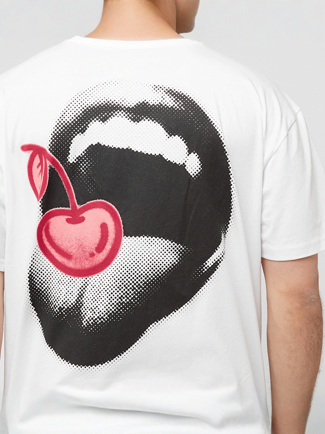 Mister Tee, Cherry Good Oversize Tee, white, Image 4 of 5