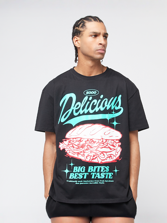 Mister Tee, Delicious Sandwich Oversize Tee, black, Image 1 of 4